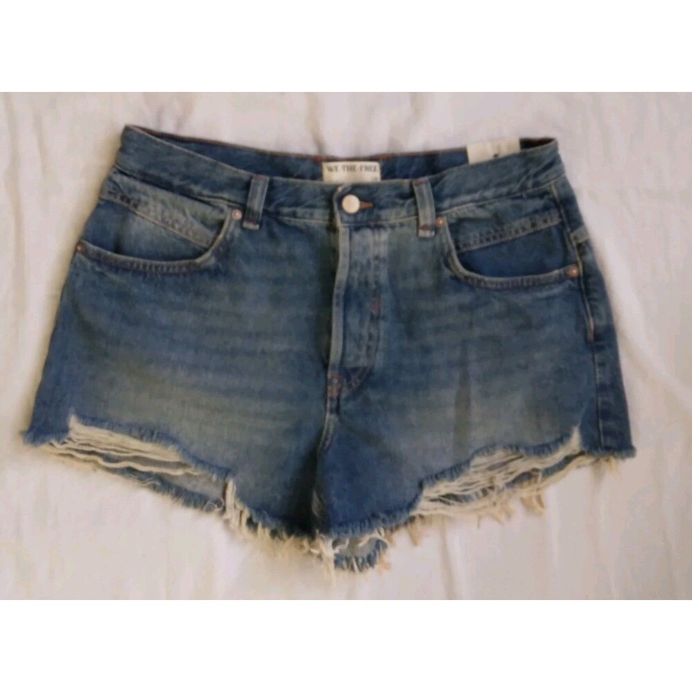 We The Free Now Or Never Denim Shorts Casual Festival Boho Women's Size 29